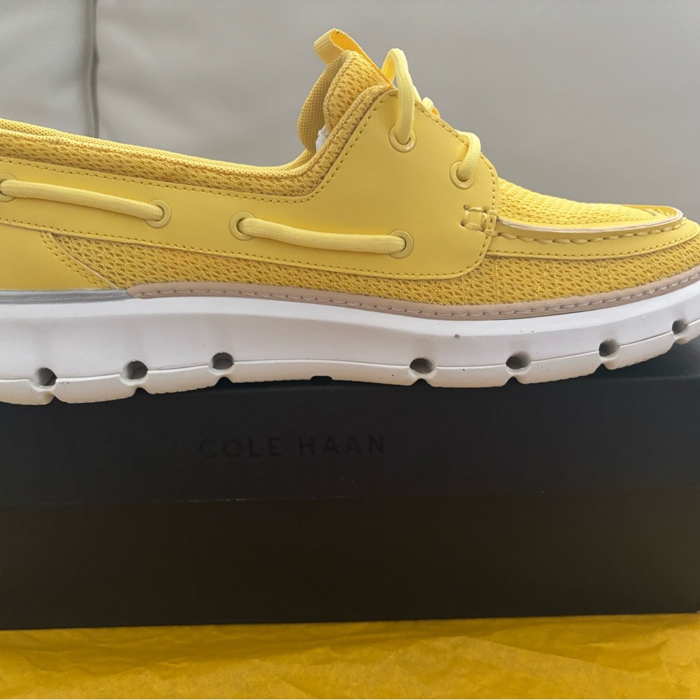 Cole Haan Vibrant Yellow Boat Shoes